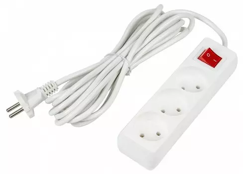 Удлинитель Uniel Ultra 3гн х 5м б/з S-CU3-5B White UL-00009996