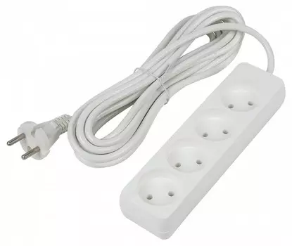 Удлинитель Uniel Ultra 4гн х 5м б/з S-CU4-5 White UL-00009989