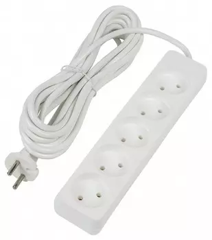 Удлинитель Uniel Ultra 5гн х 5м б/з S-CU5-5 White UL-00009991
