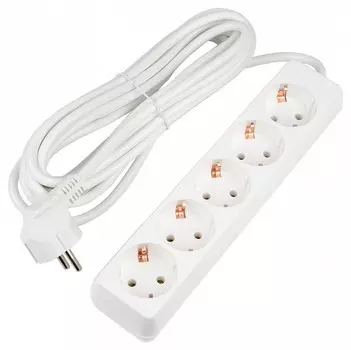 Удлинитель Uniel Ultra 5гн х 5м с/з S-GCU5-5 White UL-00010009