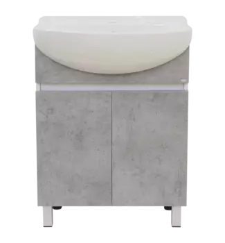 Тумба под раковину Misty Ультра 60 серая, бетон