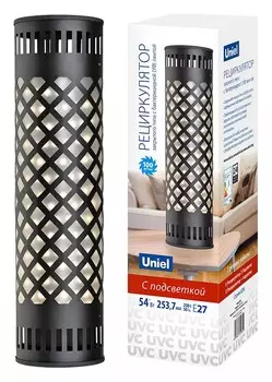 Ультрафиолетовый бактерицидный рециркулятор Uniel UDG-V100A UVCB/4000K D01 Black UL-00007821