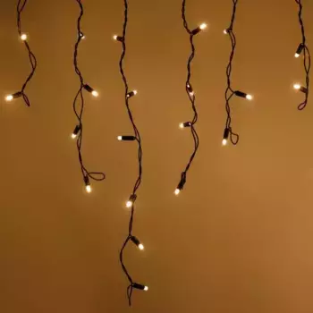 Уличная светодиодная гирлянда Ardecoled бахрома ARD-Edge-Classic-2400x600-Black-88LED-Milk-STD Warm 034107