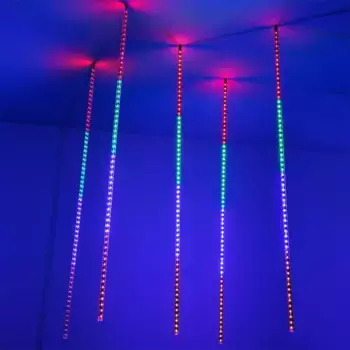 Уличная светодиодная гирлянда Ardecoled тающие сосульки 230V разноцветный ARD-Icefall-Classic-D12-1000-5Pcs-Clear-120Led-Live RGB 026056