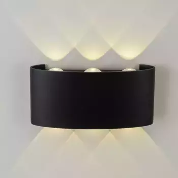 Уличный настенный светильник AM Group AM307-6X1 W BK 4000K