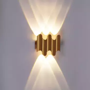 Уличный настенный светодиодный светильник Reluce 86851-9.2-005KT LED5W GOLD