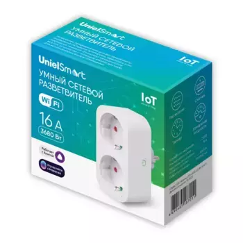 Умная розетка Uniel USH-A102 2G/WF WHITE UL-00011388