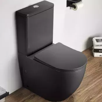 Унитаз-компакт CeramaLux 2166XMDH серый матовый с бачком и сиденьем микролифт