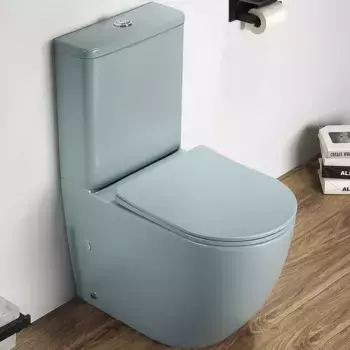 Унитаз-компакт CeramaLux 2166XMLG зеленый матовый с бачком и сиденьем микролифт