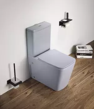 Унитаз-компакт Ceramalux 2170AXMHL голубой матовый с бачком и сиденьем микролифт