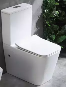 Унитаз-компакт CeramaLux 2170AXMW белый матовый с бачком и сиденьем микролифт