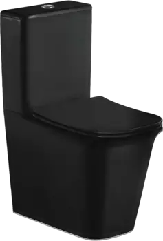 Унитаз-компакт Ceruttispa Arno безободковый с сиденьем микролифт черный матовый