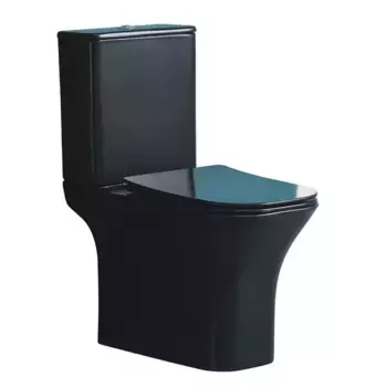 Унитаз-компакт Ceruttispa Vettore безободковый с сиденьем микролифт черный матовый