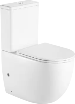 Унитаз-компакт напольный SantiLine SL-5016 безободковый, с микролифтом