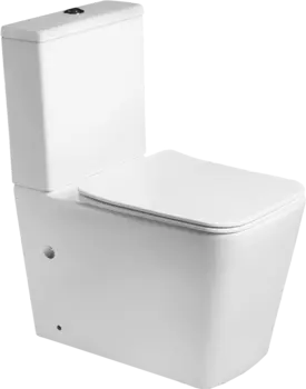 Унитаз-компакт напольный SantiLine SL-5017 безободковый, с микролифтом