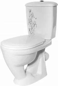 Унитаз-компакт Оскольская керамика Радуга белый с сиденьем