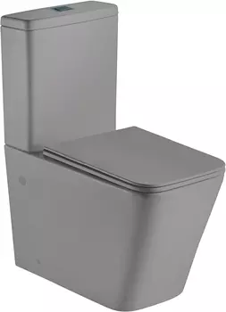 Унитаз-компакт Weltwasser Gelbach 001 ST MT-GR с бачком и сиденьем микролифт, серый матовый