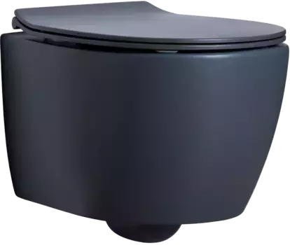 Унитаз подвесной Allen Brau Fantasy безободковый с сиденьем микролифт антрацит