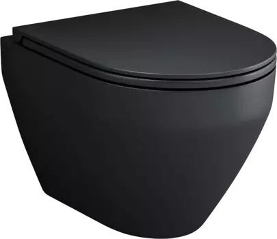 Унитаз подвесной AM.PM Spirit V2.0 FlashClean с микролифтом, черный матовый