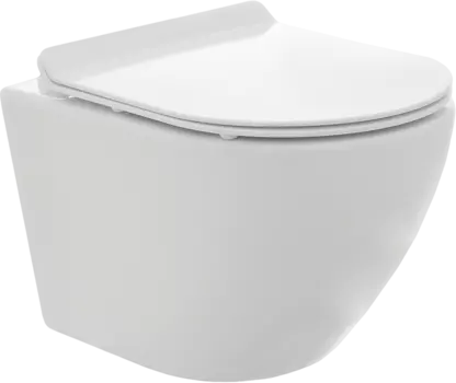 Унитаз подвесной AQUAme AQM2002 безободковый, с микролифтом, белый