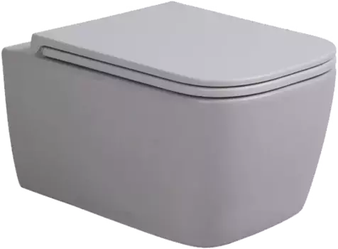 Унитаз подвесной AVIMANO Vision безободковый с микролифтом серый матовый
