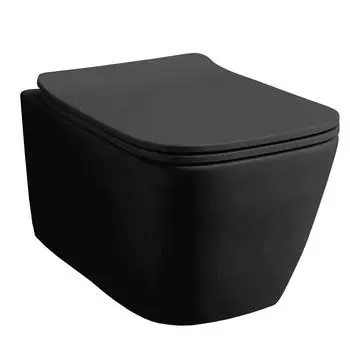 Унитаз подвесной Azario Boca черный матовый (AZ-2002-MB)