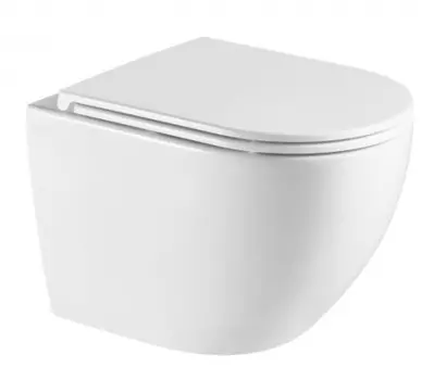 Унитаз подвесной Azario Navio белый, с сиденьем микролифт (AZ-0074)