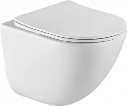 Унитаз подвесной BelBagno Amanda BB051CHR BB051SC с микролифтом, безободковый