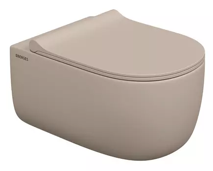 Унитаз подвесной Berges Ego коричневый с сиденьем микролифт