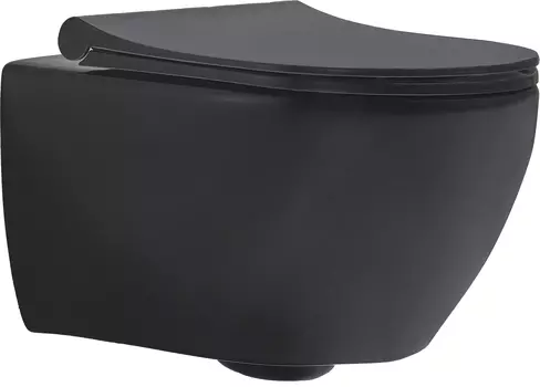 Унитаз подвесной beWash Bogen 88303670 с сиденьем микролифт, с функцией биде, черный матовый
