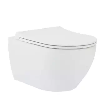 Унитаз подвесной безободковый BeWash Bogen Tornado с сиденьем микролифт белый