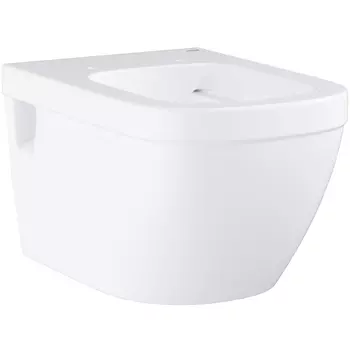 Унитаз подвесной безободковый, цвет: белый
