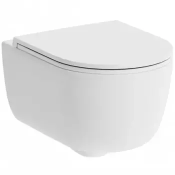 Унитаз подвесной безободковый, с сиденьем микролифт белый (DX86C1700SC)