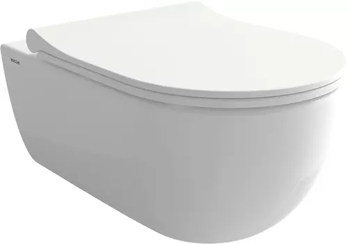 Унитаз подвесной Bocchi V-Tondo 1416-001-0129 белый глянцевый, тонкая крышка с микролифтом