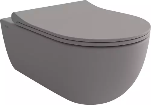 Унитаз подвесной Bocchi V-Tondo 1416-006-0129 серый матовый, с крышкой A0336-006 с микролифтом
