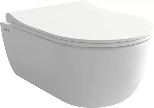 Унитаз подвесной Bocchi V-Tondo 1417-001-0129 белый глянцевый, тонкая крышка с микролифтом