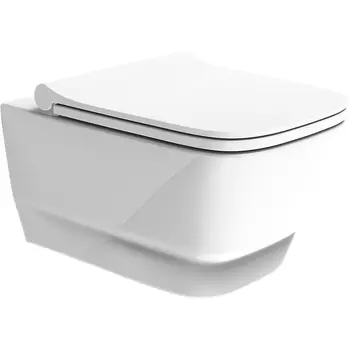 Унитаз подвесной Boheme Bello с крышкой белый глянцевый