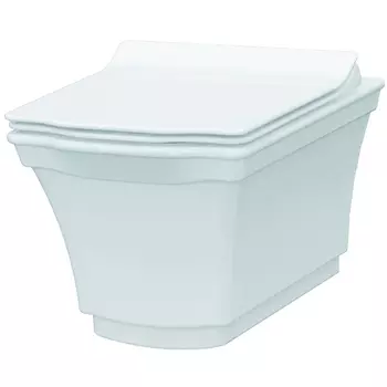 Унитаз подвесной Boheme Hermitage с крышкой белый