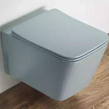 Унитаз подвесной CeramaLux 5170MLG зеленый матовый с сиденьем микролифт