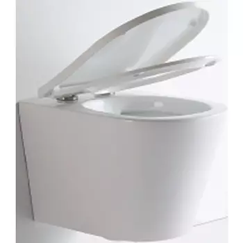 Унитаз подвесной CeramaLux NS-5178 белый с сиденьем микролифт