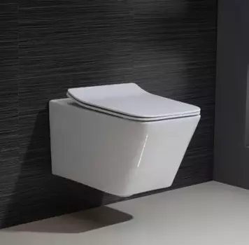 Унитаз подвесной CeramaLux 5170MW белый матовый с сиденьем микролифт