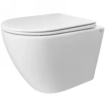 Унитаз подвесной CeramaLux TR2196 белый глянец с сиденьем микролифт