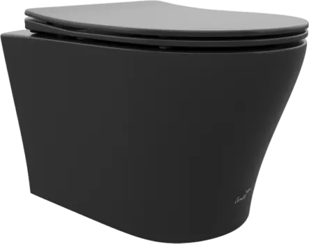 Унитаз подвесной Cerutti Spa Adige Aria 9246 MB безободковый, с микролифтом, черный матовый