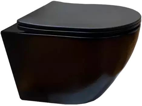 Унитаз подвесной Cerutti Spa Sella Aria безободковый с сиденьем микролифт черный матовый