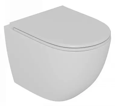 Унитаз подвесной D&K Matrix безободковый с сиденьем микролифт белый