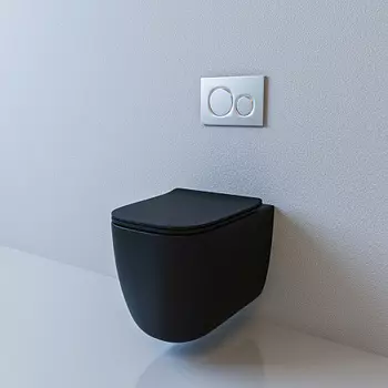 Унитаз подвесной Esbano Garant с сиденьем микролифт, черный матовый (ESUPGARABM)