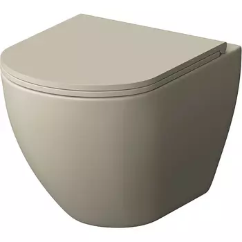 Унитаз подвесной Grossman GR-4455BEMS безободковый, бежевый матовый