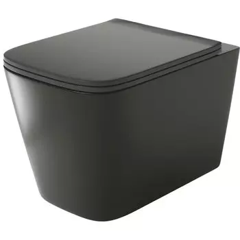 Унитаз подвесной Grossman GR-4441BMS безободковый, черный матовый