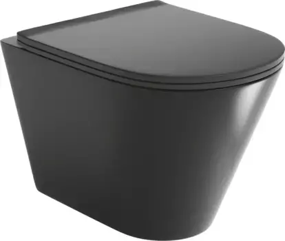 Унитаз подвесной Grossman GR-4477BMS безободковый, черный матовый