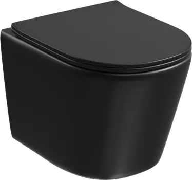 Унитаз подвесной Grossman Торнадо GR-4477BMSQ с микролифтом, черный матовый